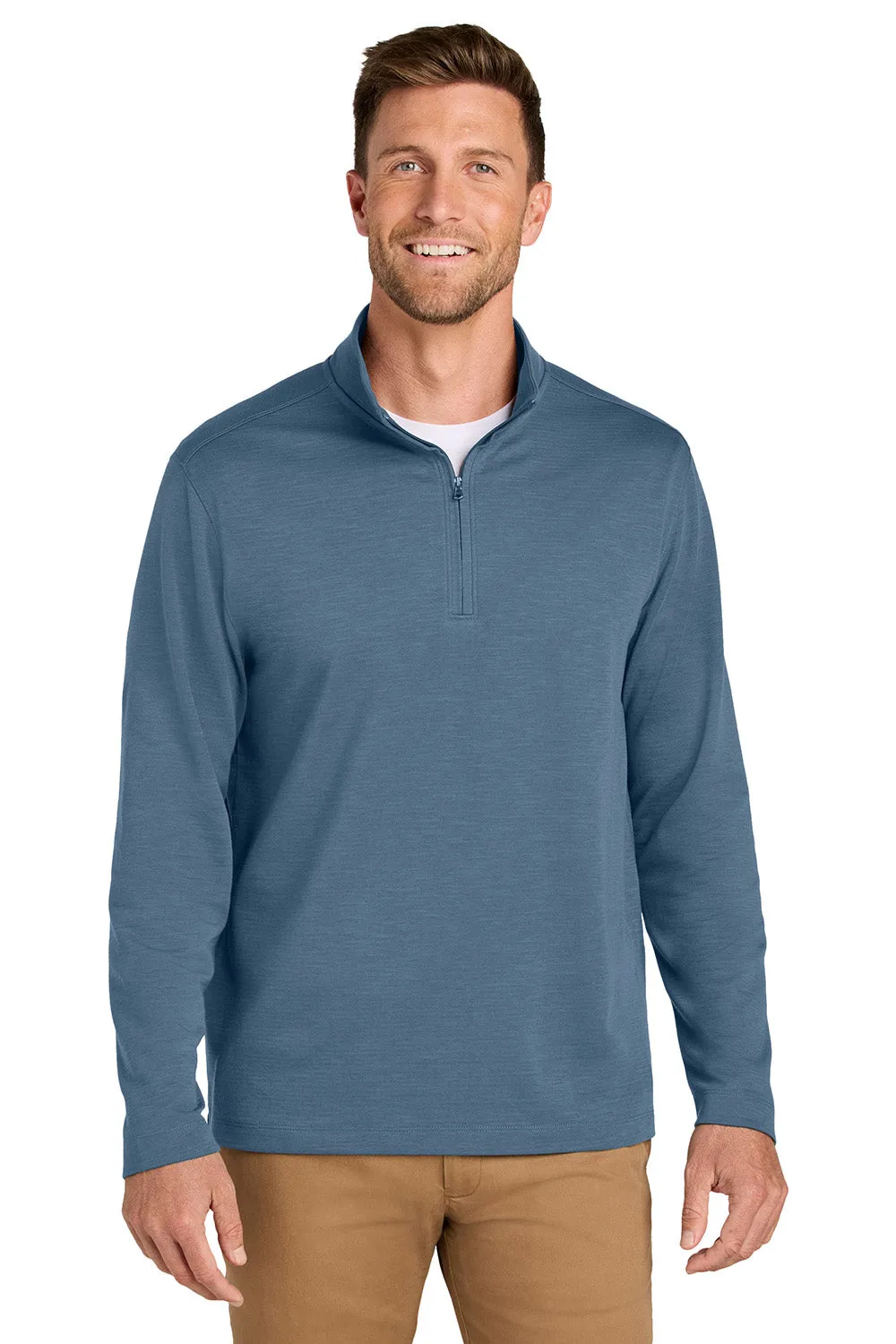 Port Authority Mens Breakwater 1/4 Zip Sweatshirt - Dusk Blue