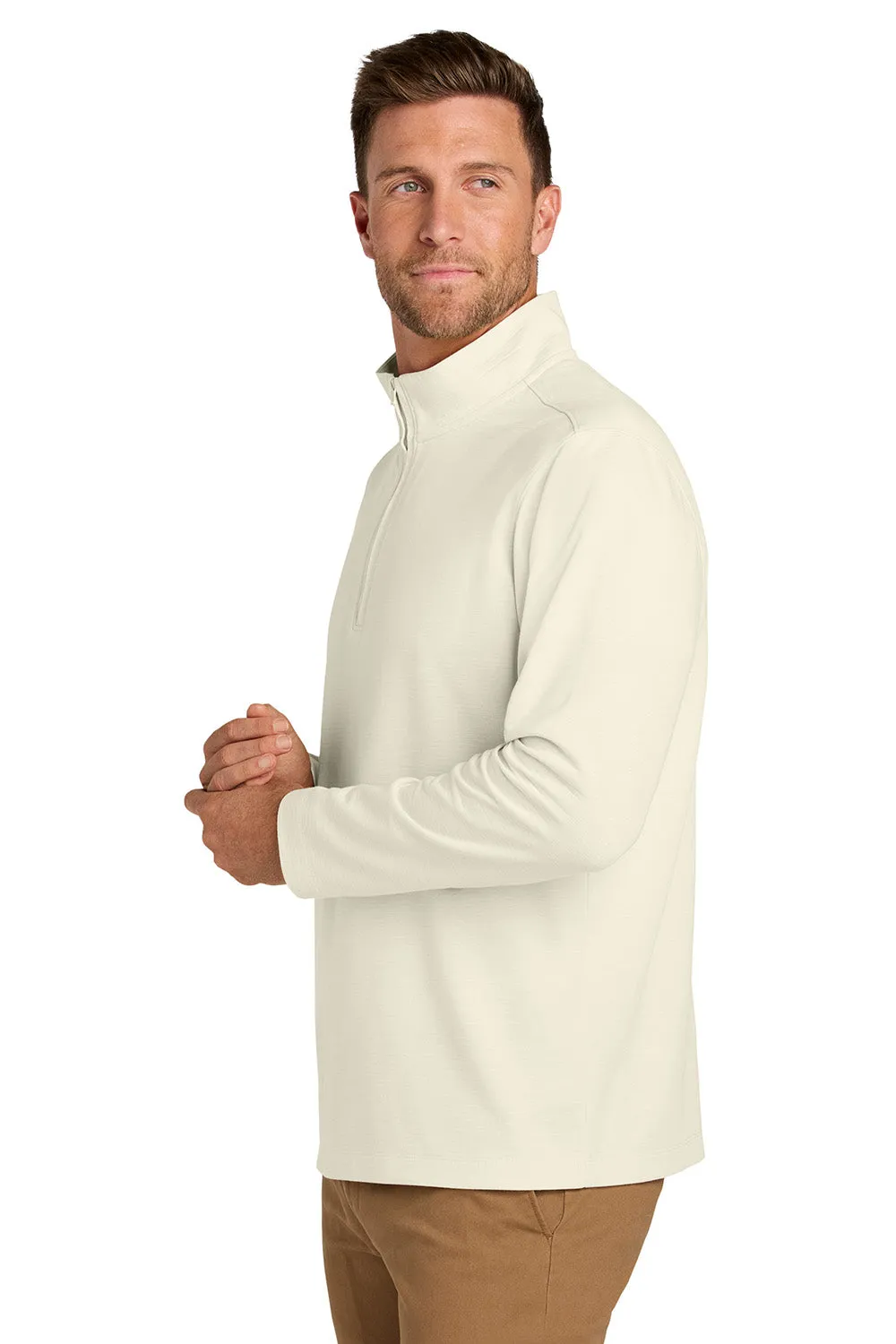 Port Authority Mens Breakwater 1/4 Zip Sweatshirt - Parchment