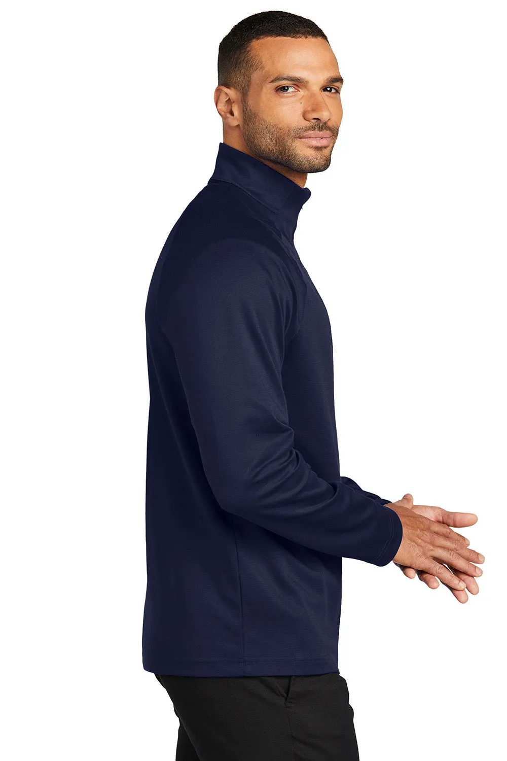 Port Authority Mens C-FREE Cypress Snag Resistant 1/4 Zip Sweatshirt - True Navy Blue