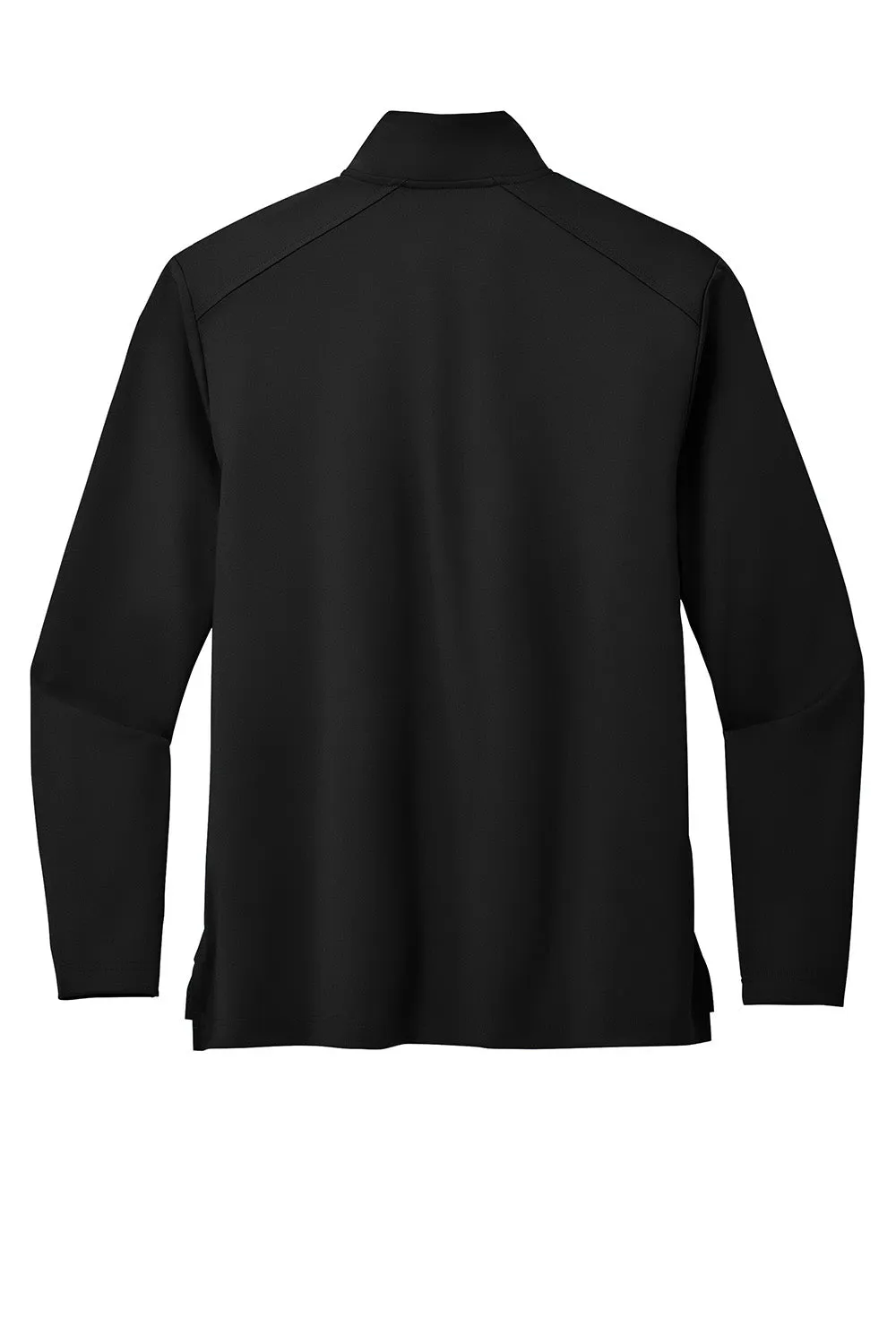 Port Authority Mens C-FREE Double Knit Moisture Wicking 1/4 Zip Sweatshirt - Deep Black