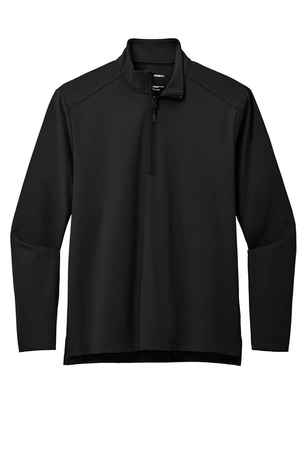 Port Authority Mens C-FREE Double Knit Moisture Wicking 1/4 Zip Sweatshirt - Deep Black