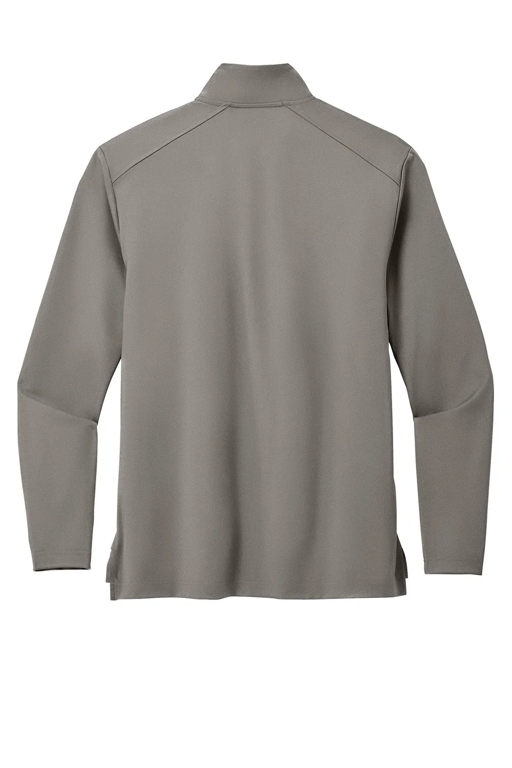 Port Authority Mens C-FREE Double Knit Moisture Wicking 1/4 Zip Sweatshirt - Smoke Grey