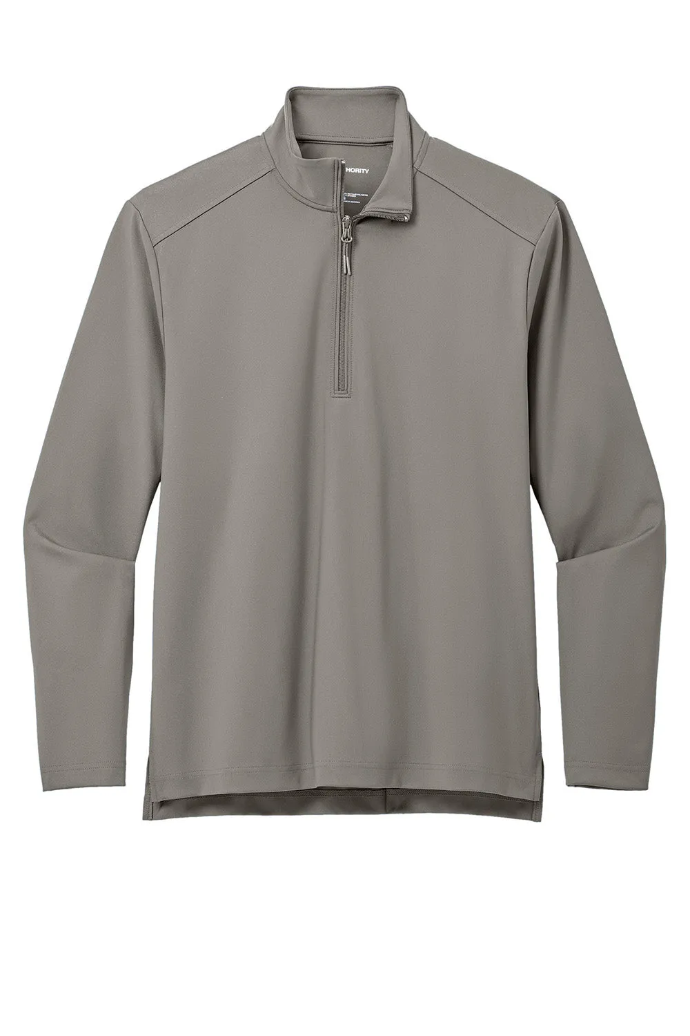 Port Authority Mens C-FREE Double Knit Moisture Wicking 1/4 Zip Sweatshirt - Smoke Grey