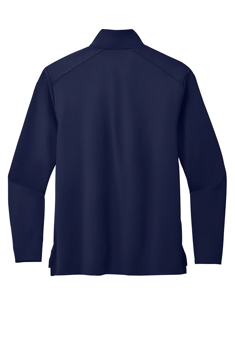 Port Authority Mens C-FREE Double Knit Moisture Wicking 1/4 Zip Sweatshirt - True Navy Blue