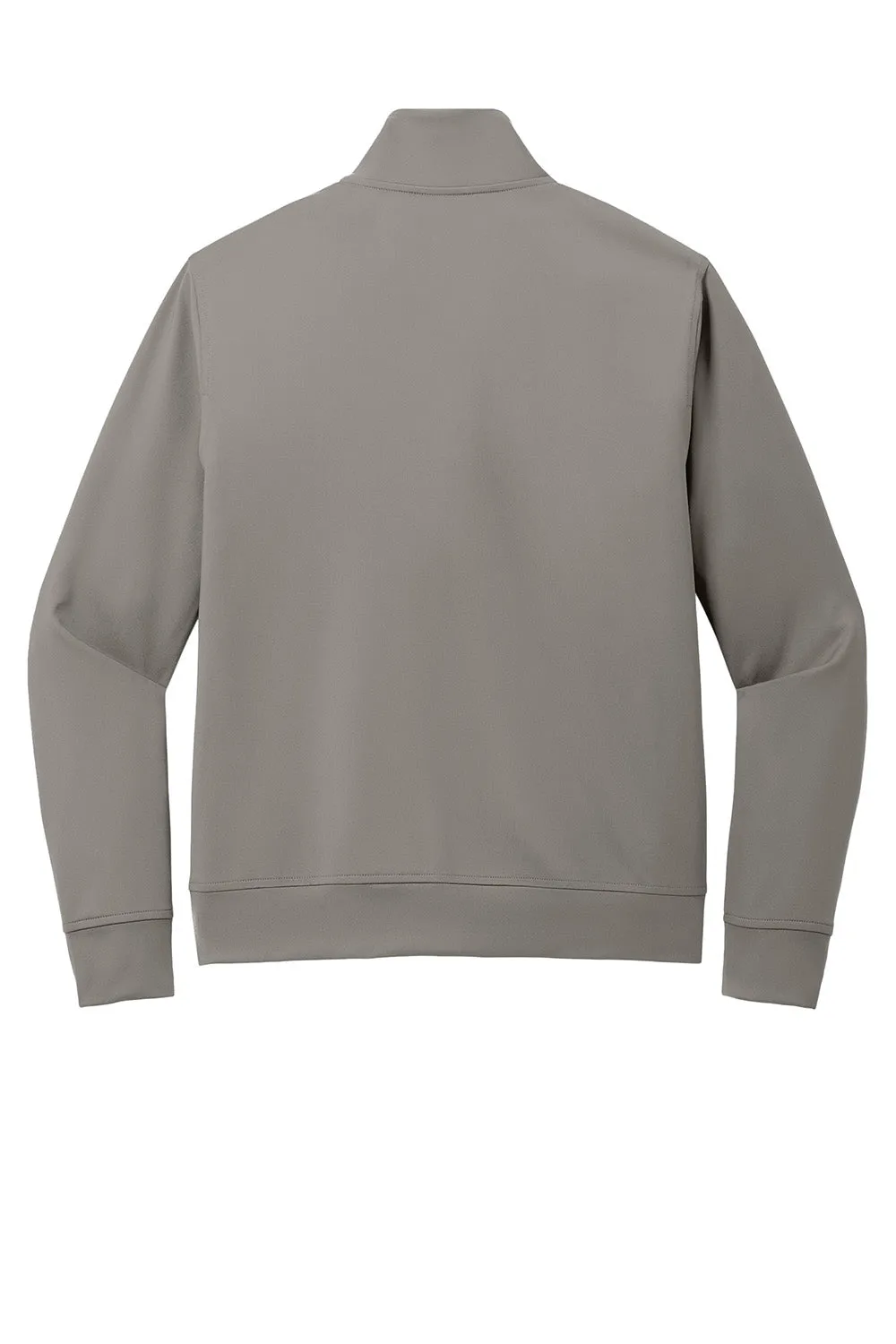 Port Authority Mens C-FREE Double Knit Moisture Wicking Full Zip Sweatshirt w/ Pockets - Smoke Grey