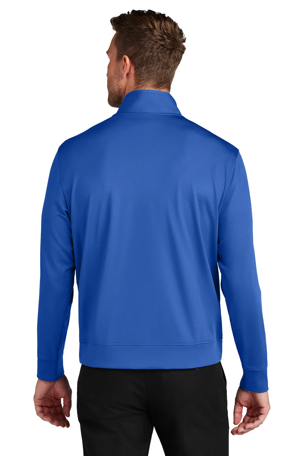 Port Authority Mens C-FREE Double Knit Moisture Wicking Full Zip Sweatshirt w/ Pockets - True Royal Blue