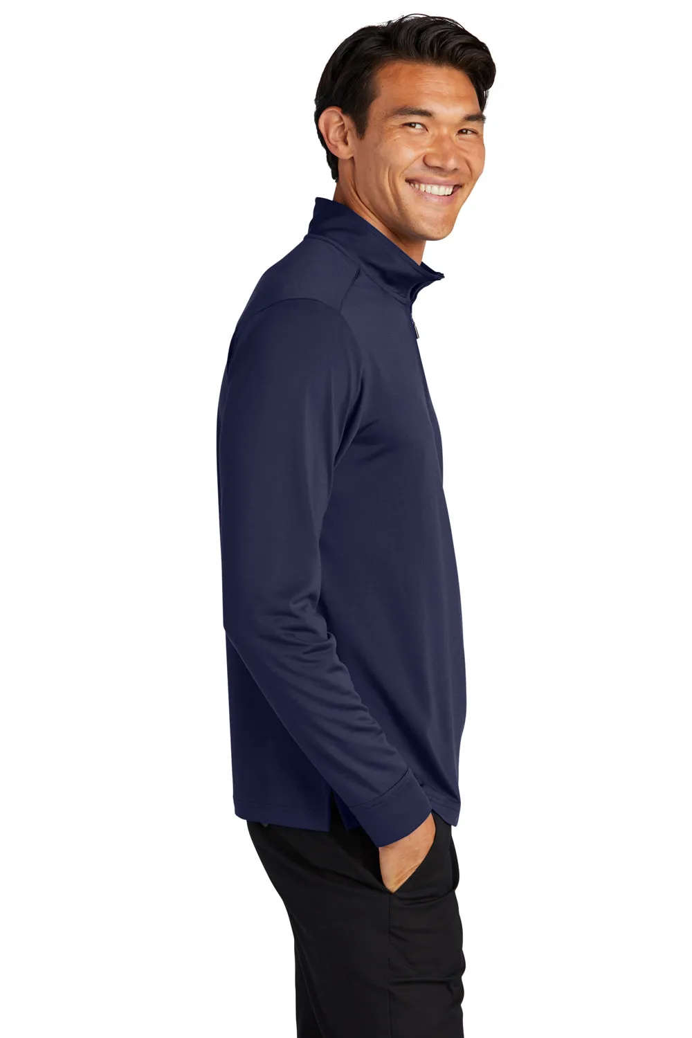 Port Authority Mens C-Free Performance Moisture Wicking 1/4 Zip Sweatshirt - True Navy Blue