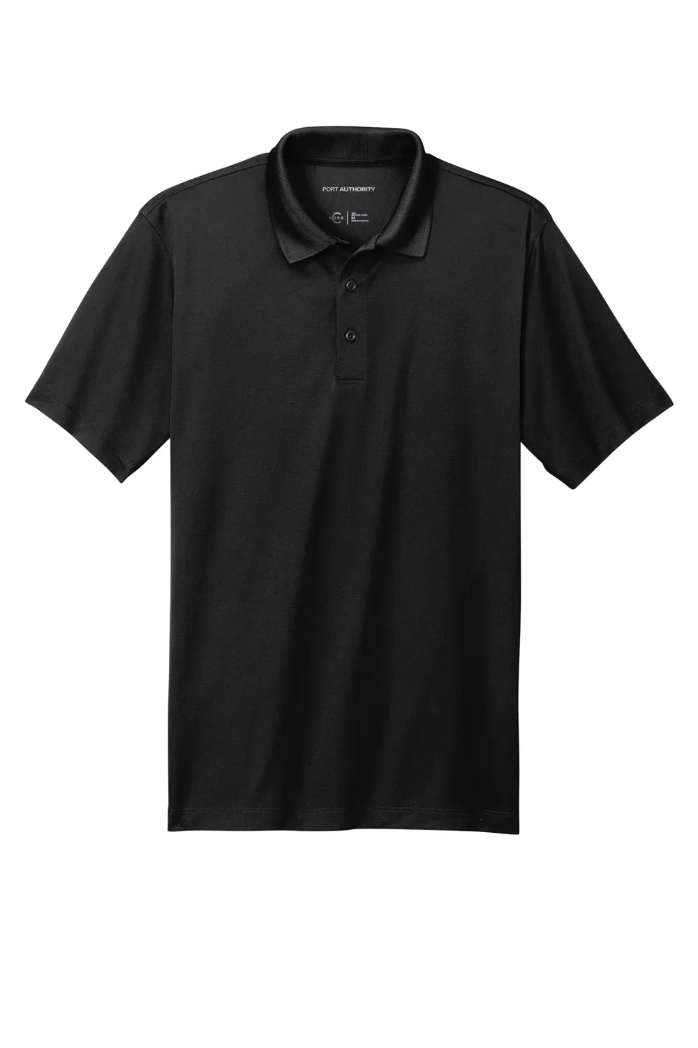 Port Authority Mens C-Free Performance Moisture Wicking Short Sleeve Polo Shirt - Deep Black