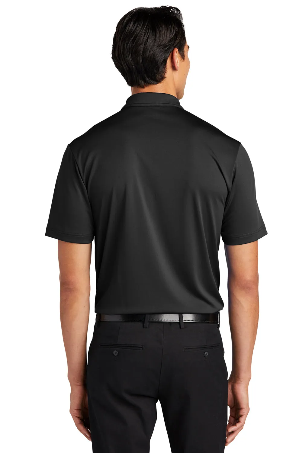 Port Authority Mens C-Free Performance Moisture Wicking Short Sleeve Polo Shirt - Deep Black