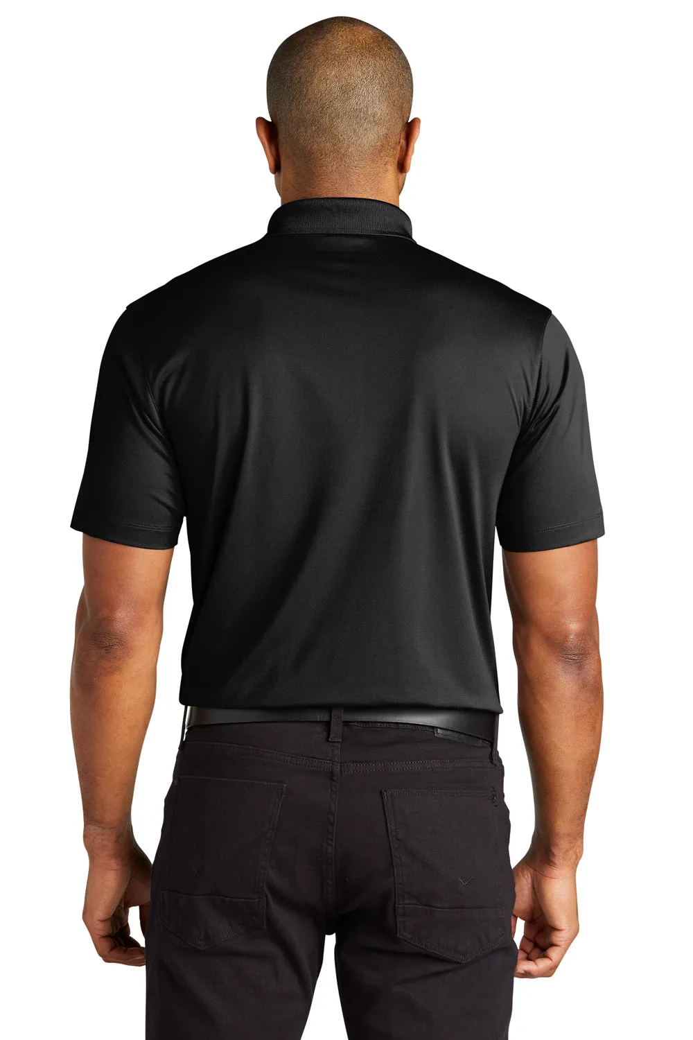 Port Authority Mens C-Free Performance Moisture Wicking Short Sleeve Polo Shirt - Deep Black