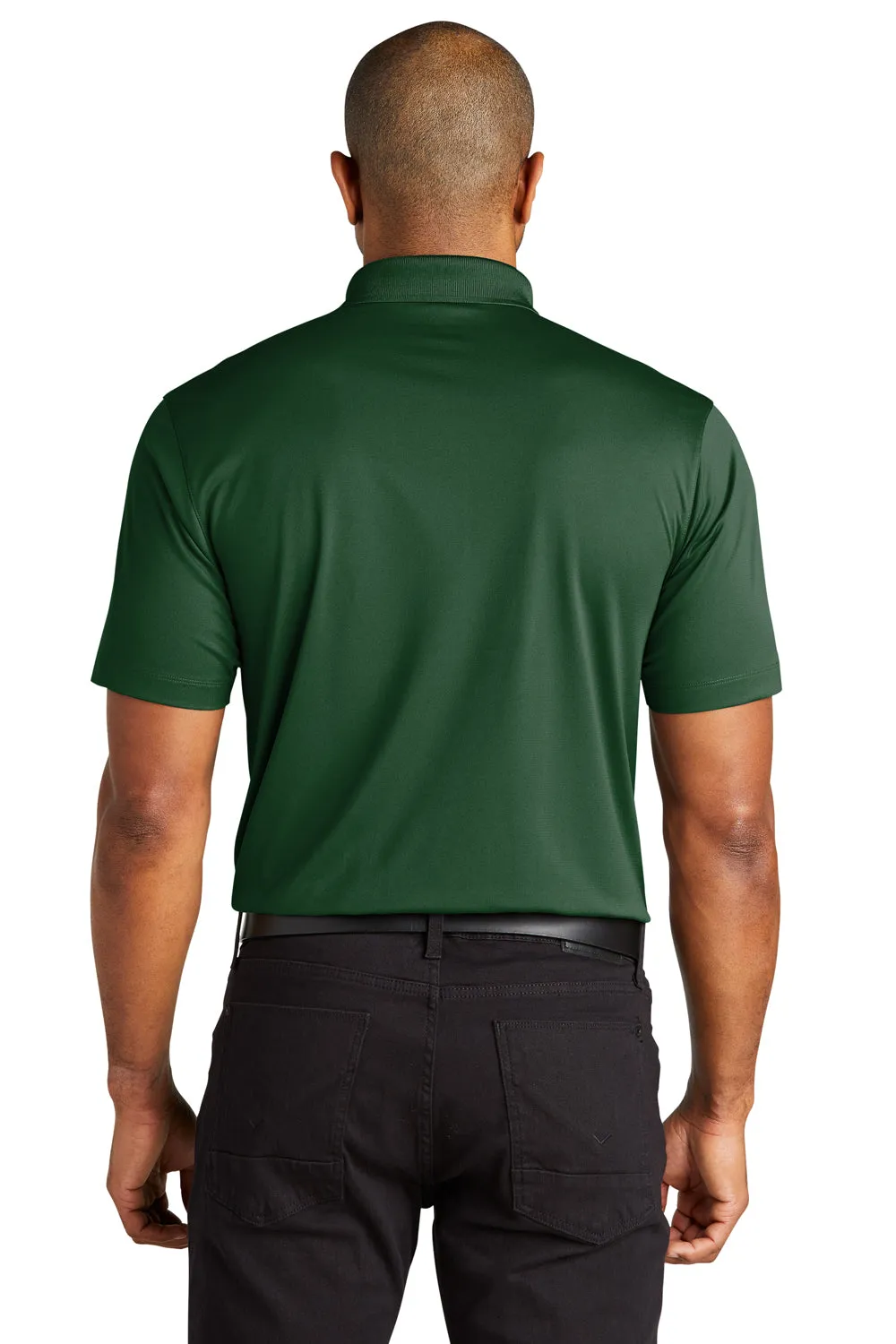 Port Authority Mens C-Free Performance Moisture Wicking Short Sleeve Polo Shirt - Forest Green