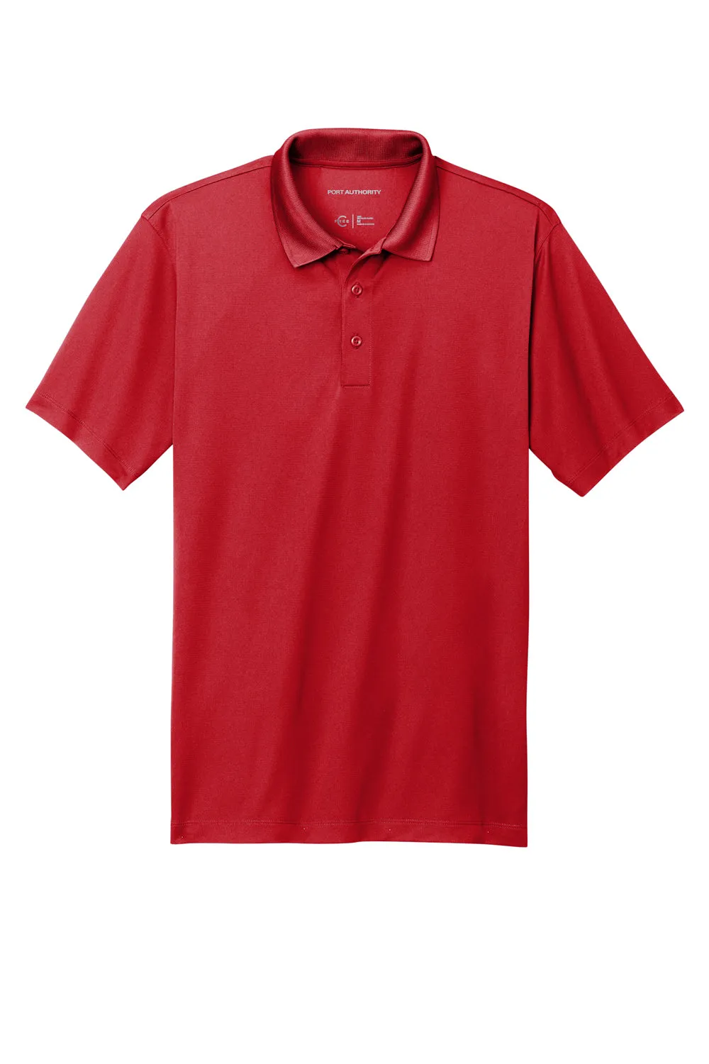 Port Authority Mens C-Free Performance Moisture Wicking Short Sleeve Polo Shirt - Rich Red