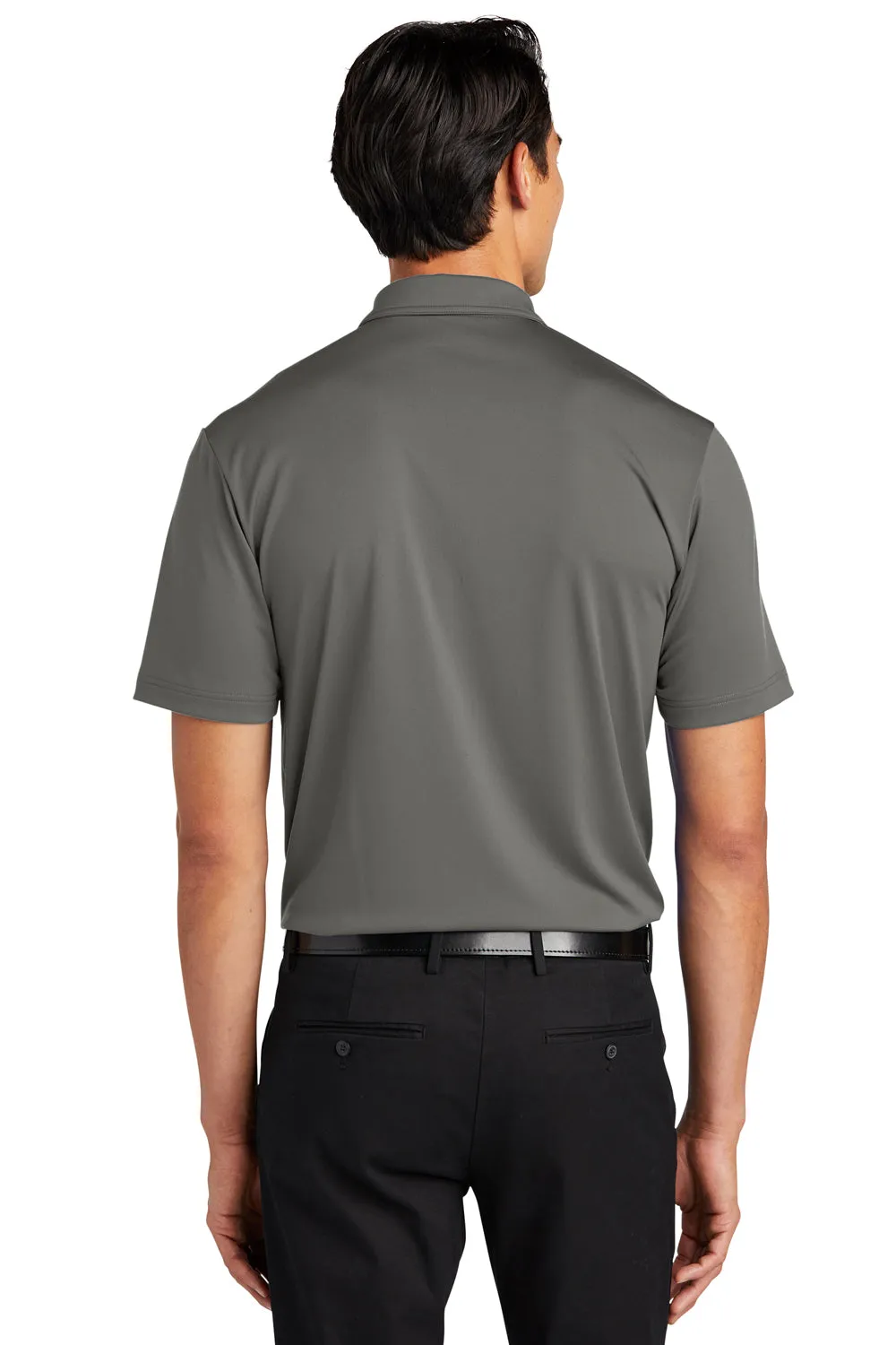 Port Authority Mens C-Free Performance Moisture Wicking Short Sleeve Polo Shirt - Steel Grey