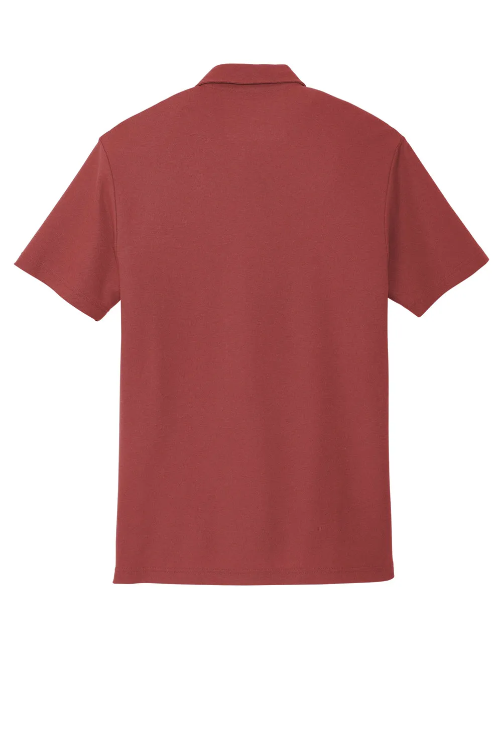 Port Authority Mens C-FREE Pique Short Sleeve Polo Shirt w/ Pocket - Garnet Red
