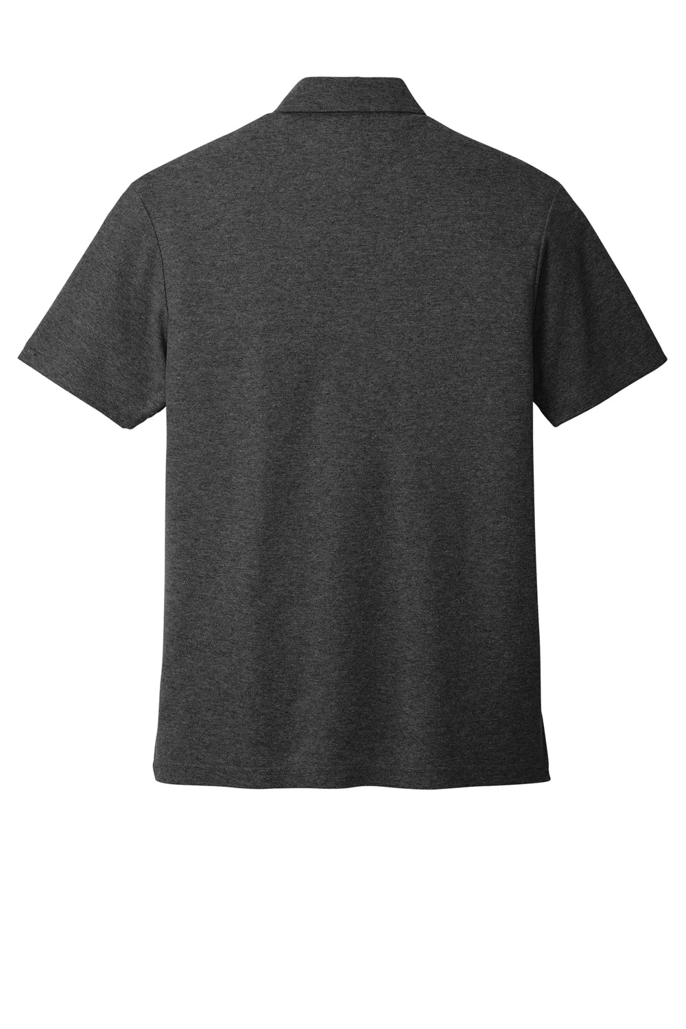 Port Authority Mens C-FREE Pique Short Sleeve Polo Shirt w/ Pocket - Heather Charcoal Grey