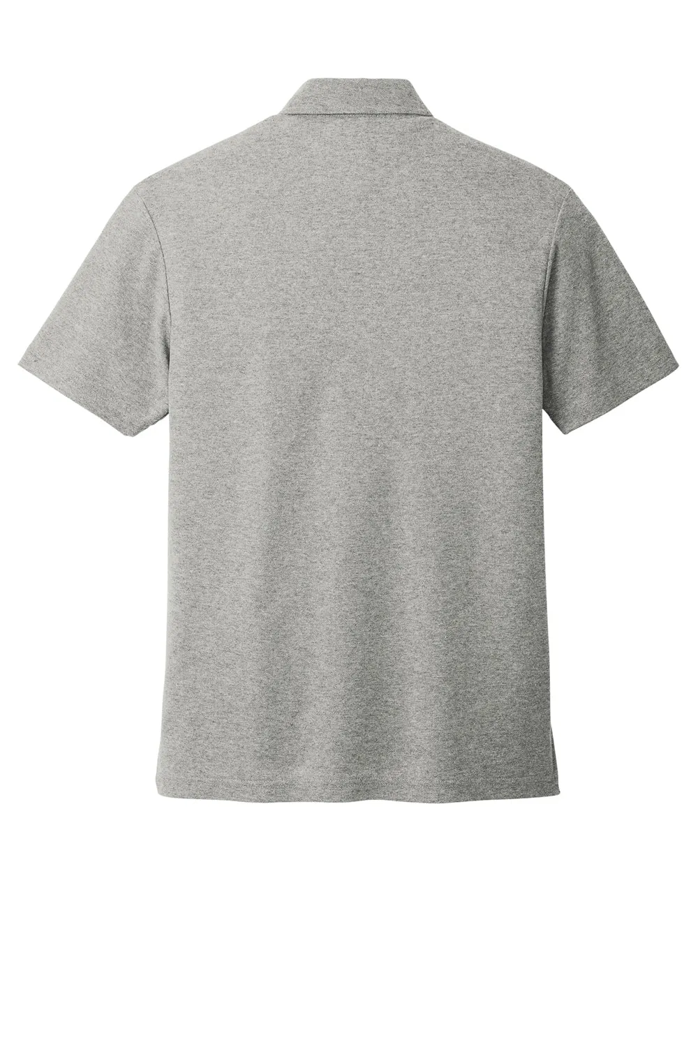 Port Authority Mens C-FREE Pique Short Sleeve Polo Shirt w/ Pocket - Heather Deep Smoke Grey