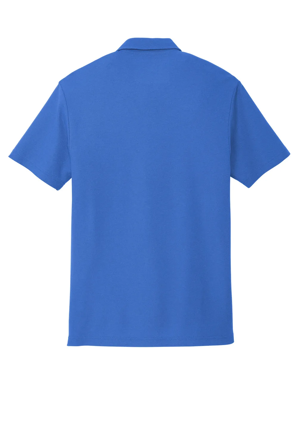 Port Authority Mens C-FREE Pique Short Sleeve Polo Shirt w/ Pocket - True Blue