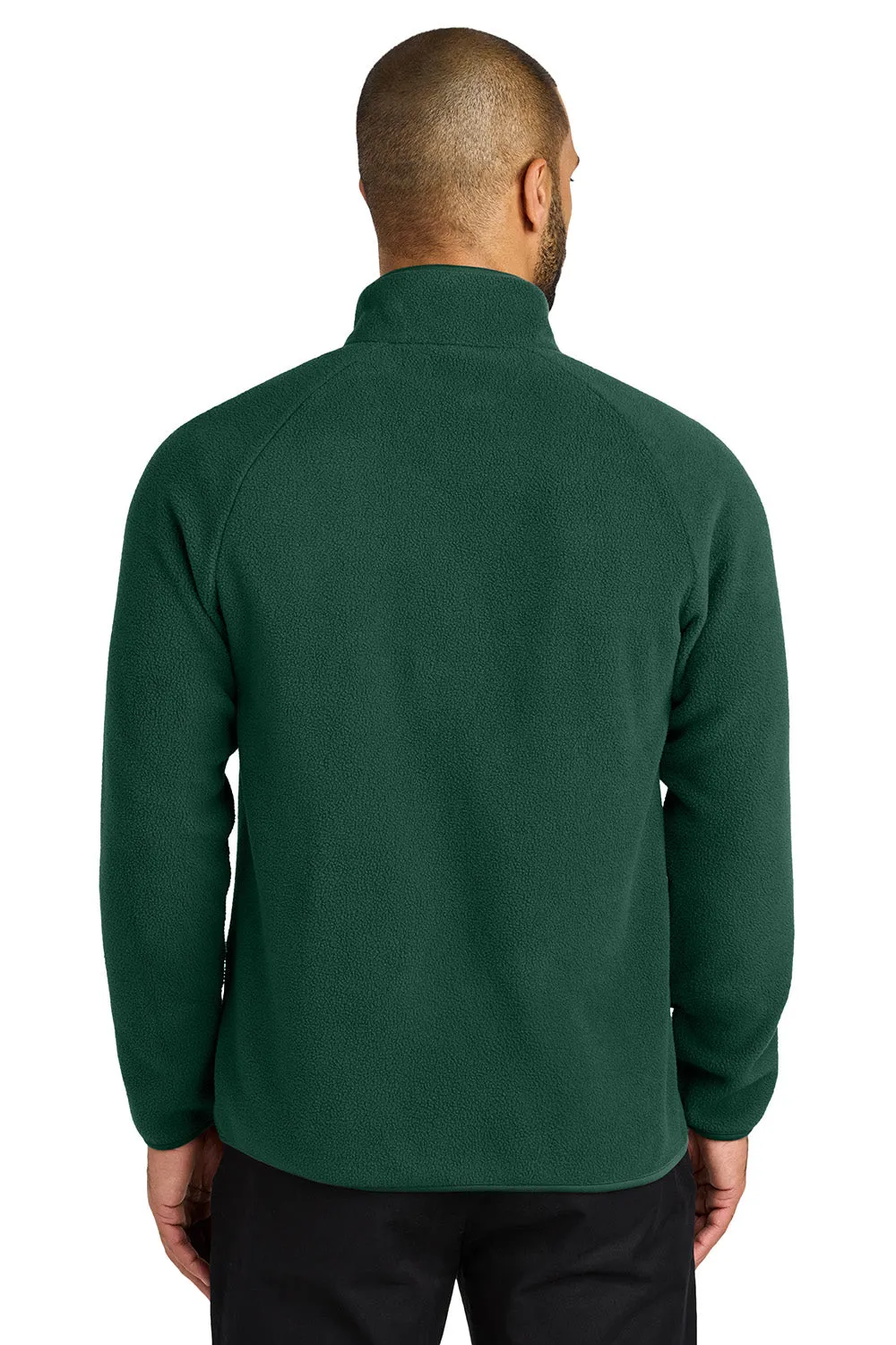 Port Authority Mens C-FREE Raglan Pill Resistant Fleece Full Zip Jacket - Dark Green