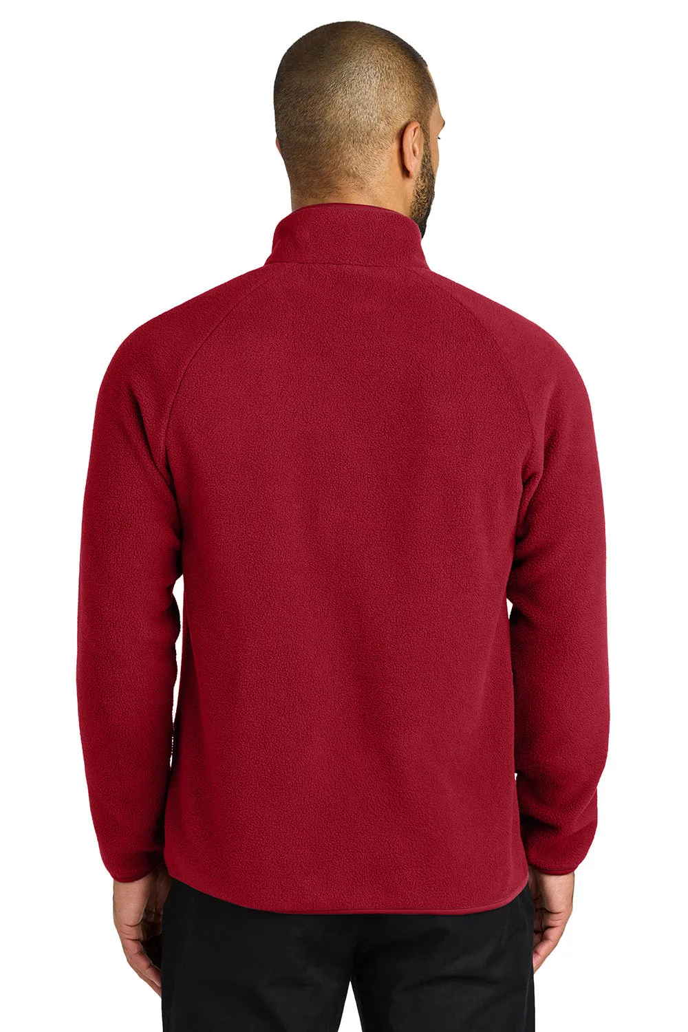 Port Authority Mens C-FREE Raglan Pill Resistant Fleece Full Zip Jacket - Rich Red