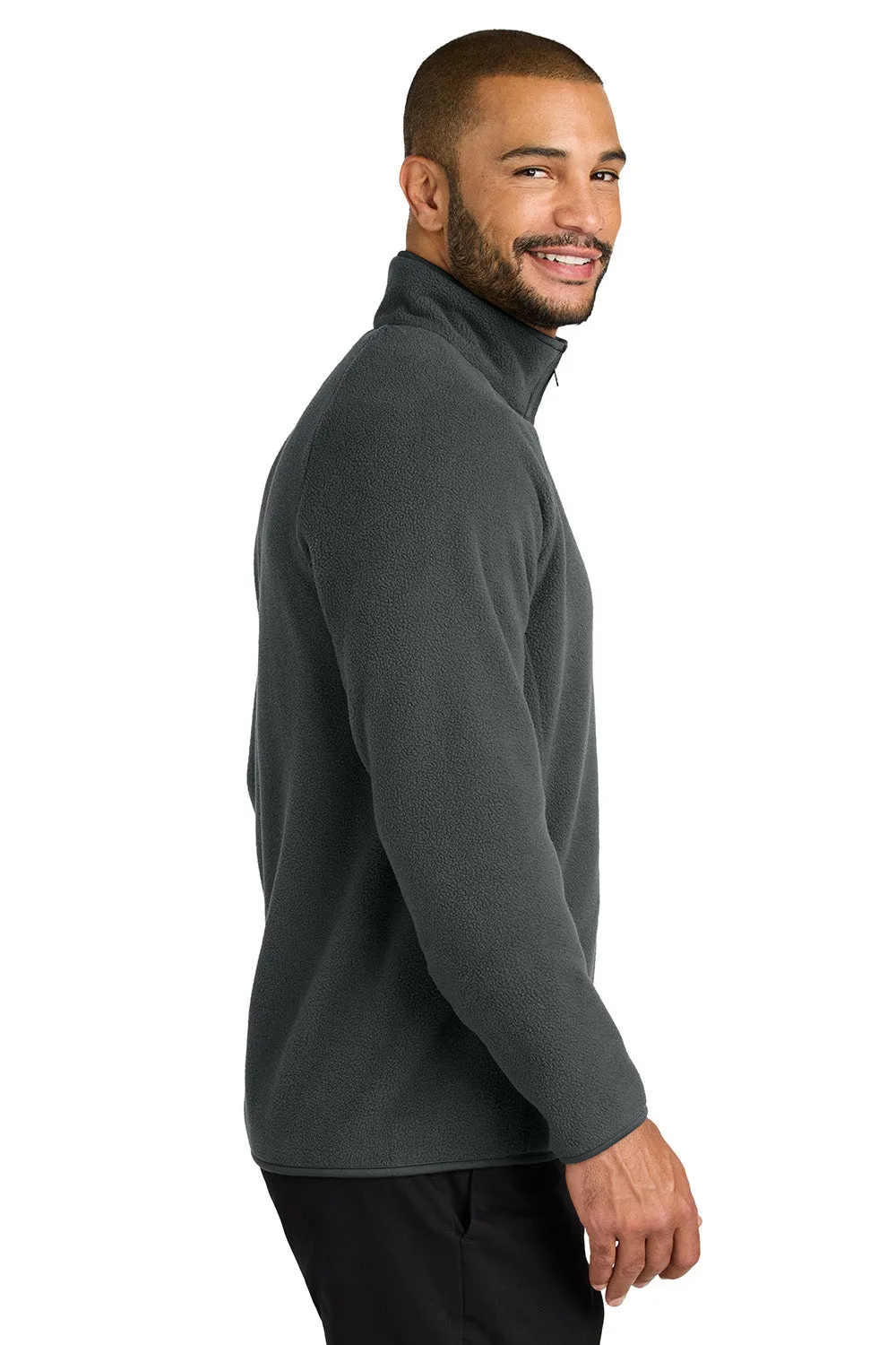 Port Authority Mens C-FREE Raglan Pill Resistant Fleece Full Zip Jacket - Steel Grey