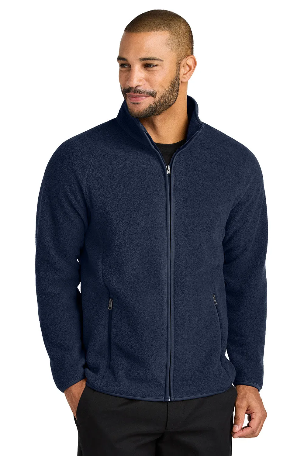 Port Authority Mens C-FREE Raglan Pill Resistant Fleece Full Zip Jacket - True Navy Blue