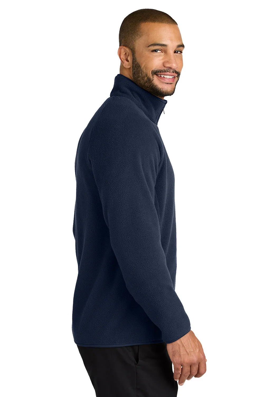Port Authority Mens C-FREE Raglan Pill Resistant Fleece Full Zip Jacket - True Navy Blue