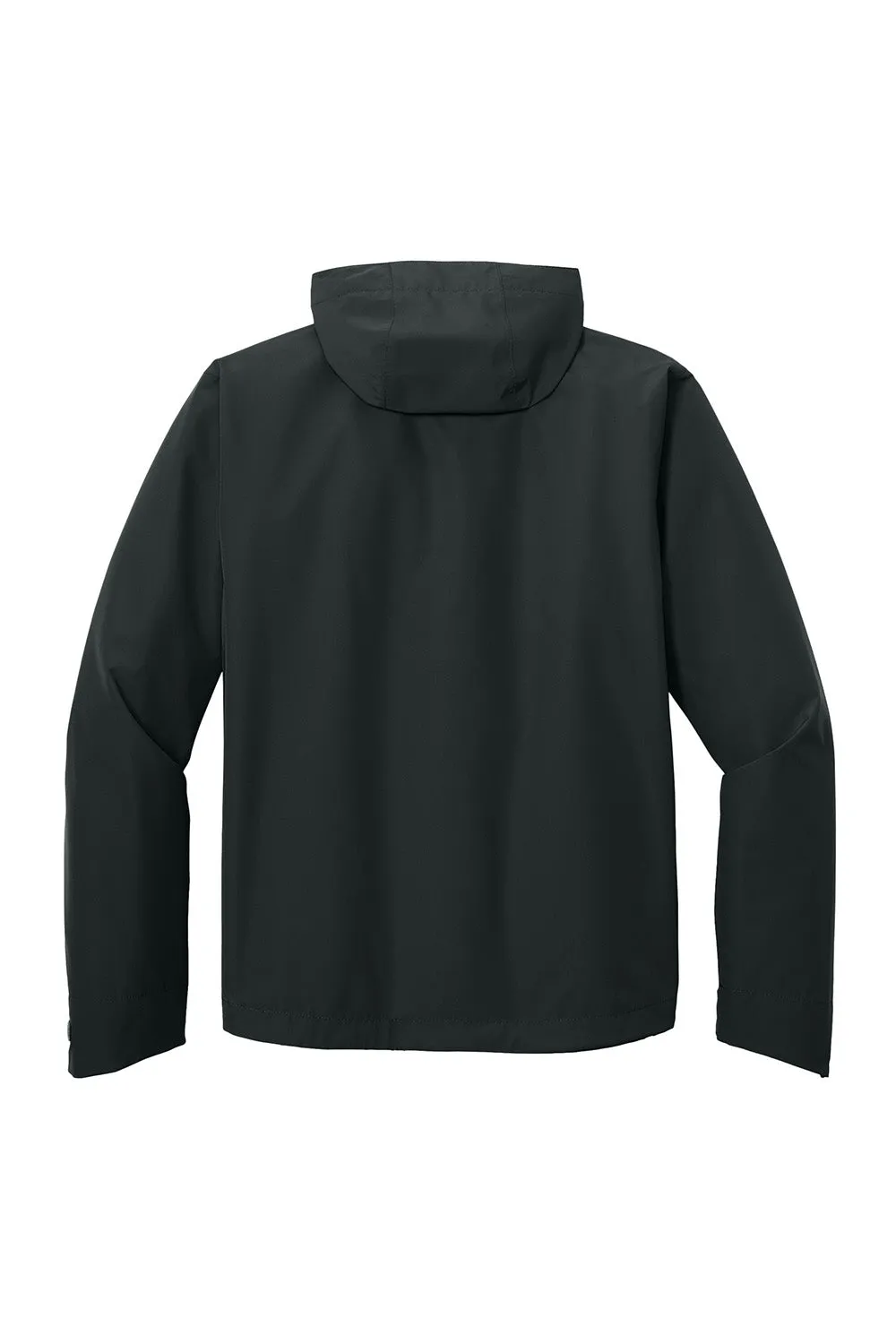 Port Authority Mens C-FREE Water Resistant Full Zip Hooded Rain Jacket - Deep Black