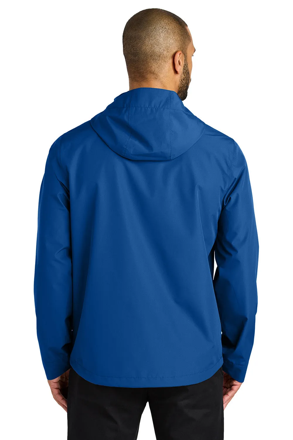 Port Authority Mens C-FREE Water Resistant Full Zip Hooded Rain Jacket - True Royal Blue