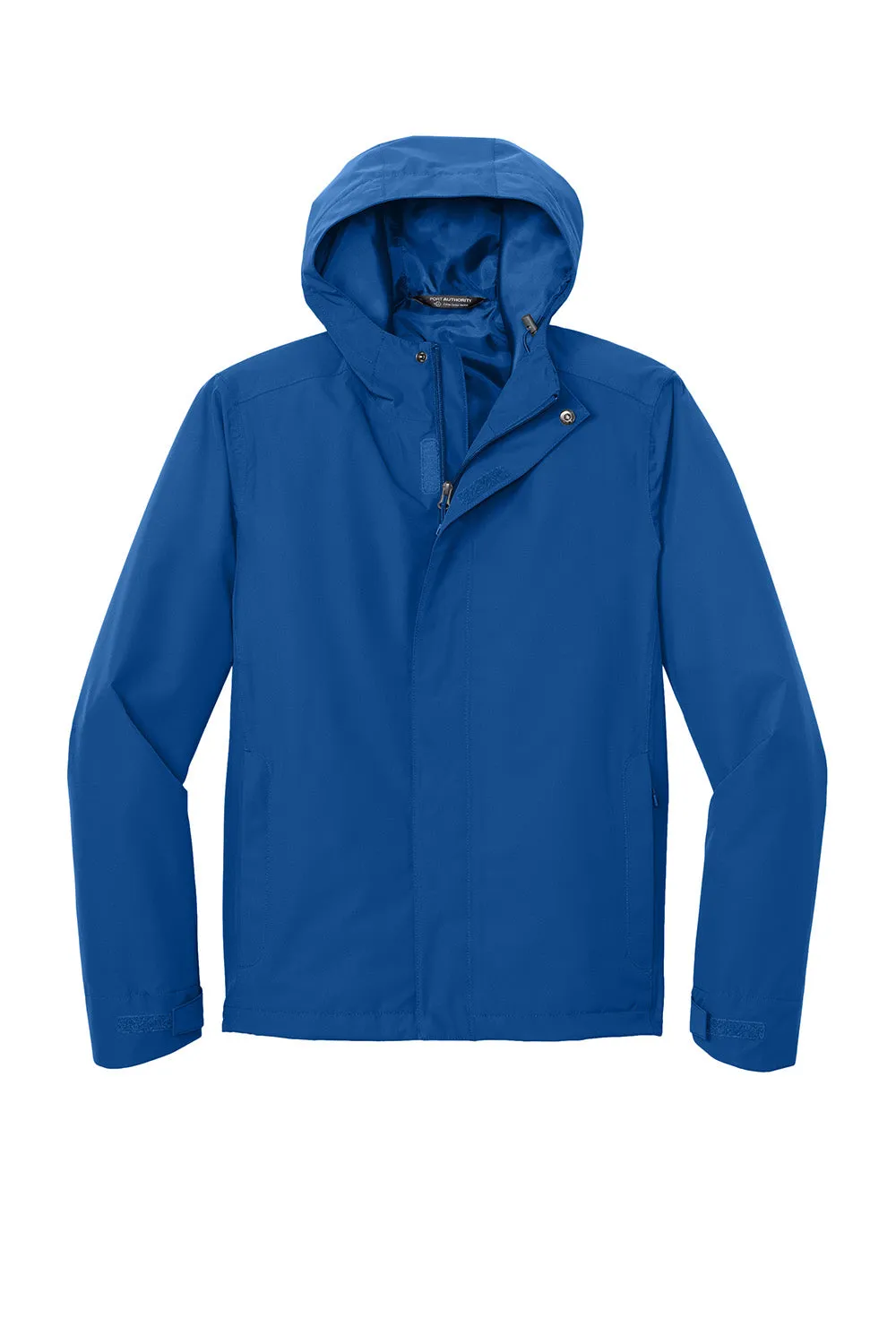 Port Authority Mens C-FREE Water Resistant Full Zip Hooded Rain Jacket - True Royal Blue