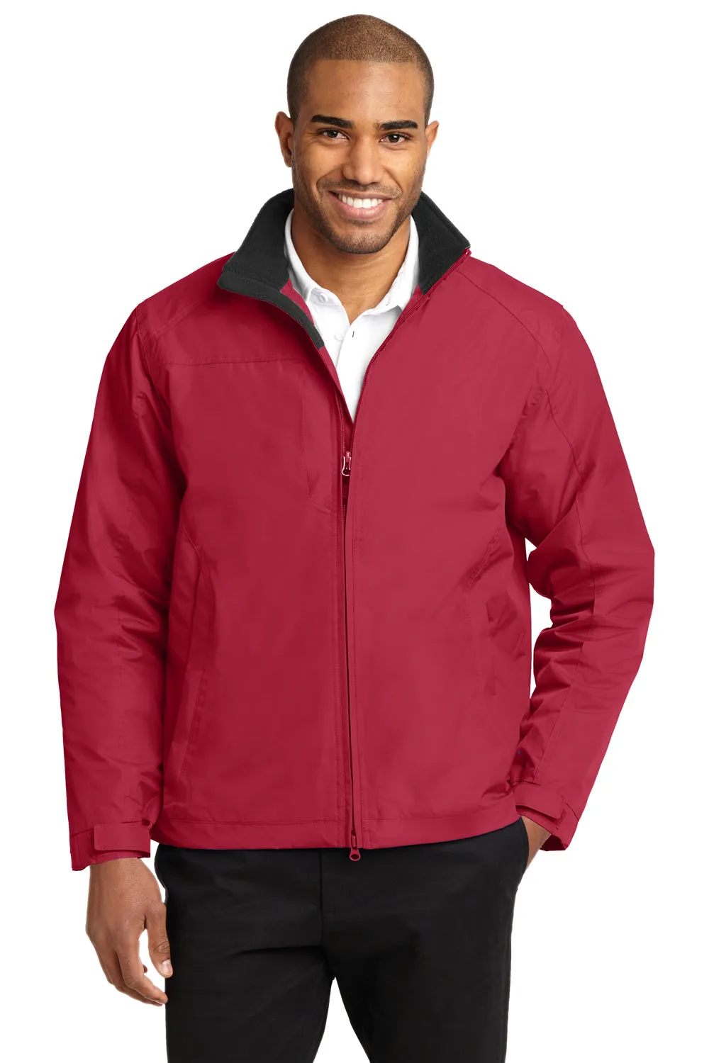 Port Authority Mens Challenger II Wind & Water Resistant Full Zip Jacket - True Red/True Black