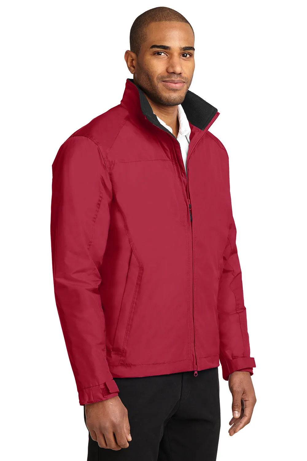 Port Authority Mens Challenger II Wind & Water Resistant Full Zip Jacket - True Red/True Black