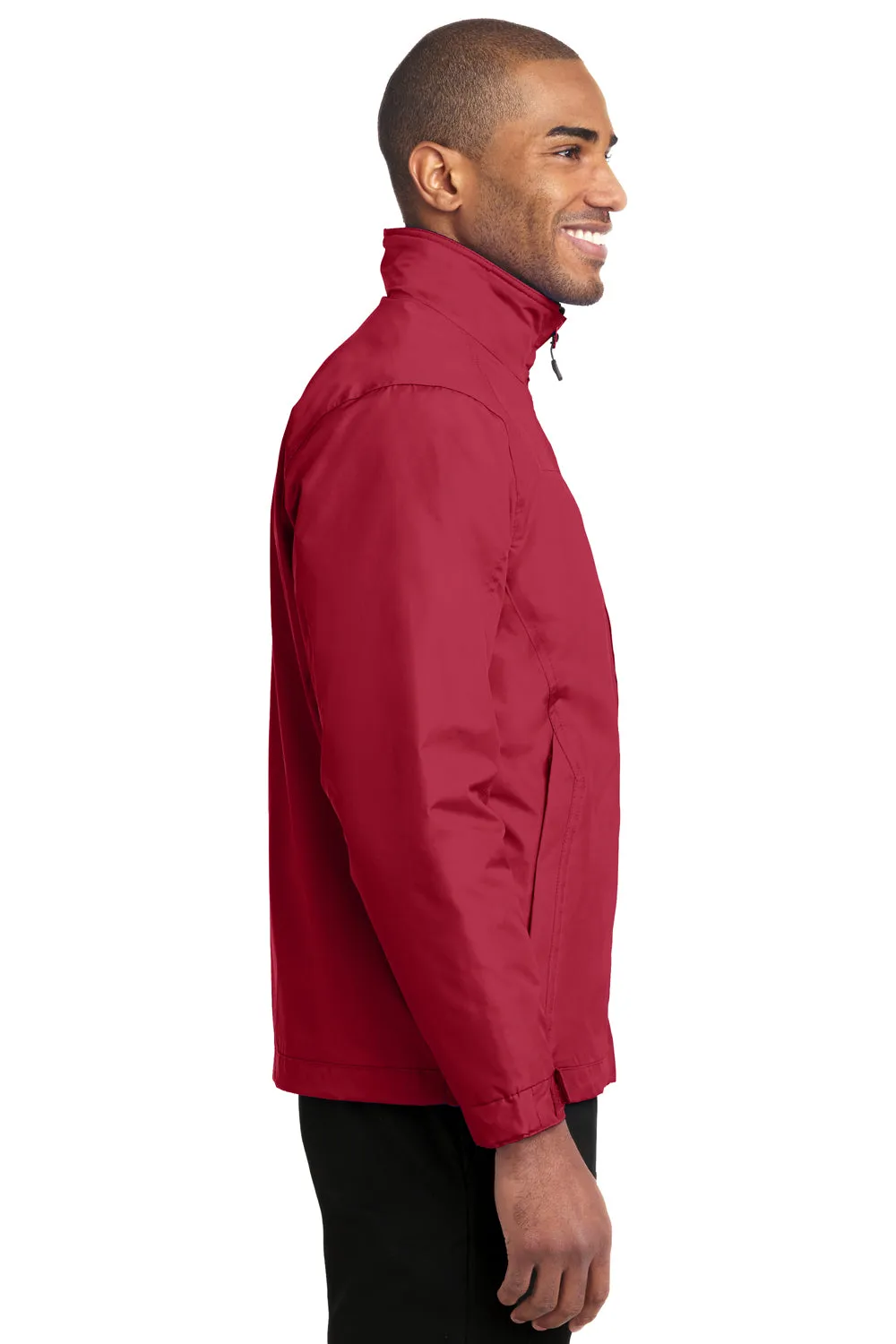 Port Authority Mens Challenger II Wind & Water Resistant Full Zip Jacket - True Red/True Black