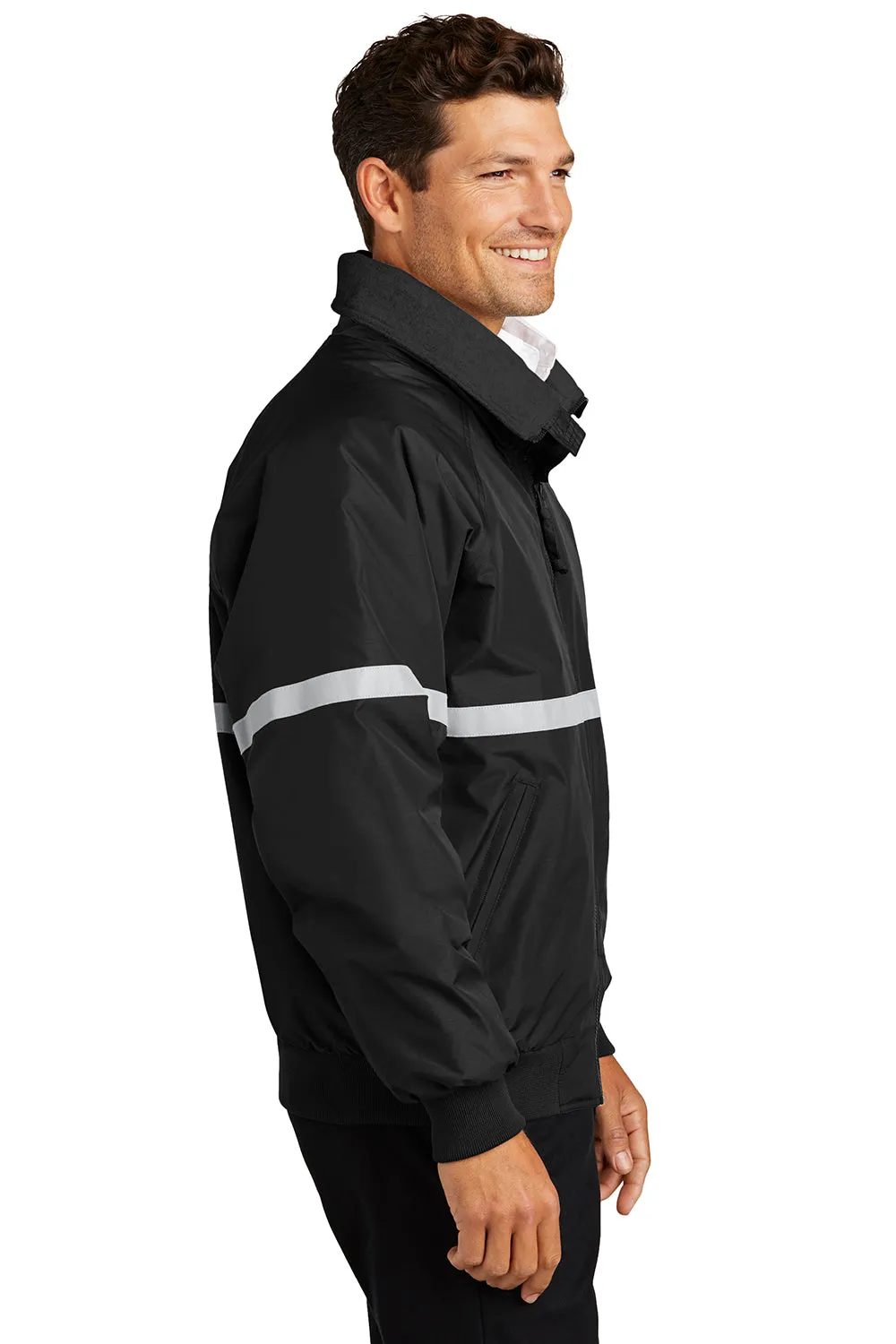 Port Authority Mens Challenger Wind & Water Resistant Full Zip Jacket - True Black