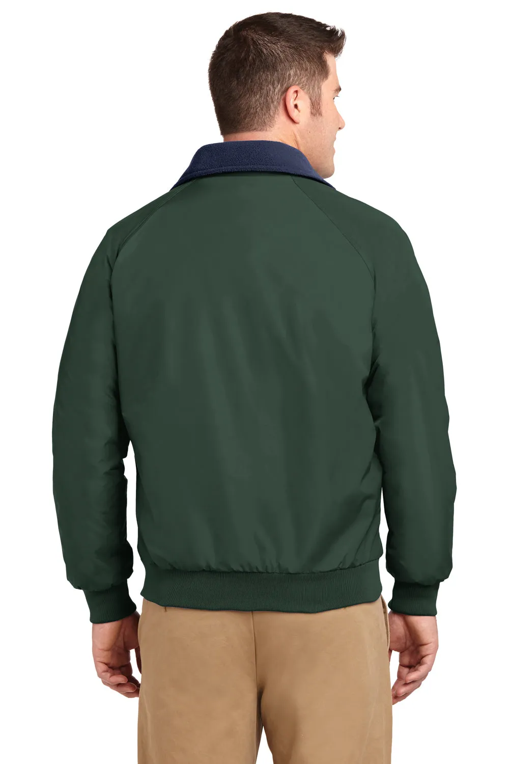 Port Authority Mens Challenger Wind & Water Resistant Full Zip Jacket - True Hunter Green/True Navy Blue