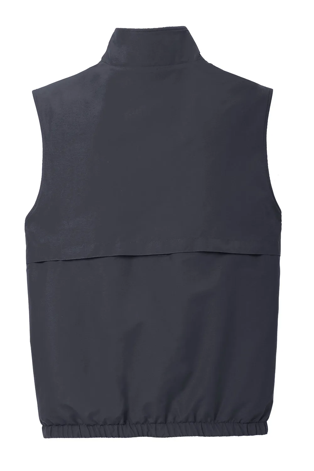 Port Authority Mens Charger Reversible Wind & Water Resistant Full Zip Vest - Battleship Grey
