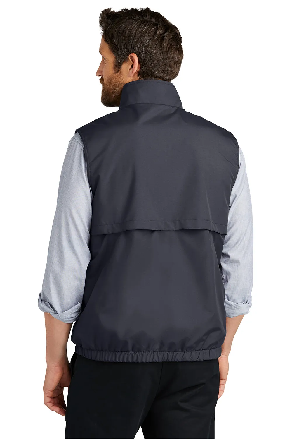 Port Authority Mens Charger Reversible Wind & Water Resistant Full Zip Vest - Battleship Grey