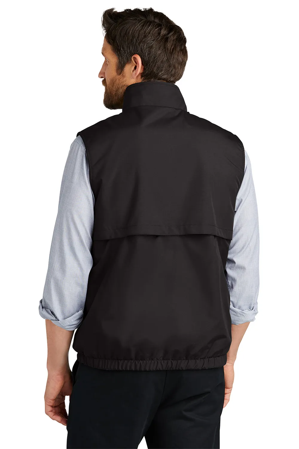 Port Authority Mens Charger Reversible Wind & Water Resistant Full Zip Vest - True Black