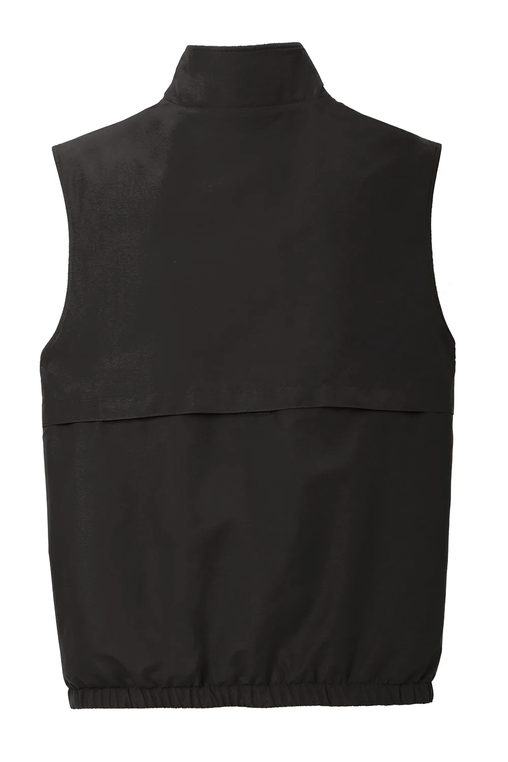 Port Authority Mens Charger Reversible Wind & Water Resistant Full Zip Vest - True Black