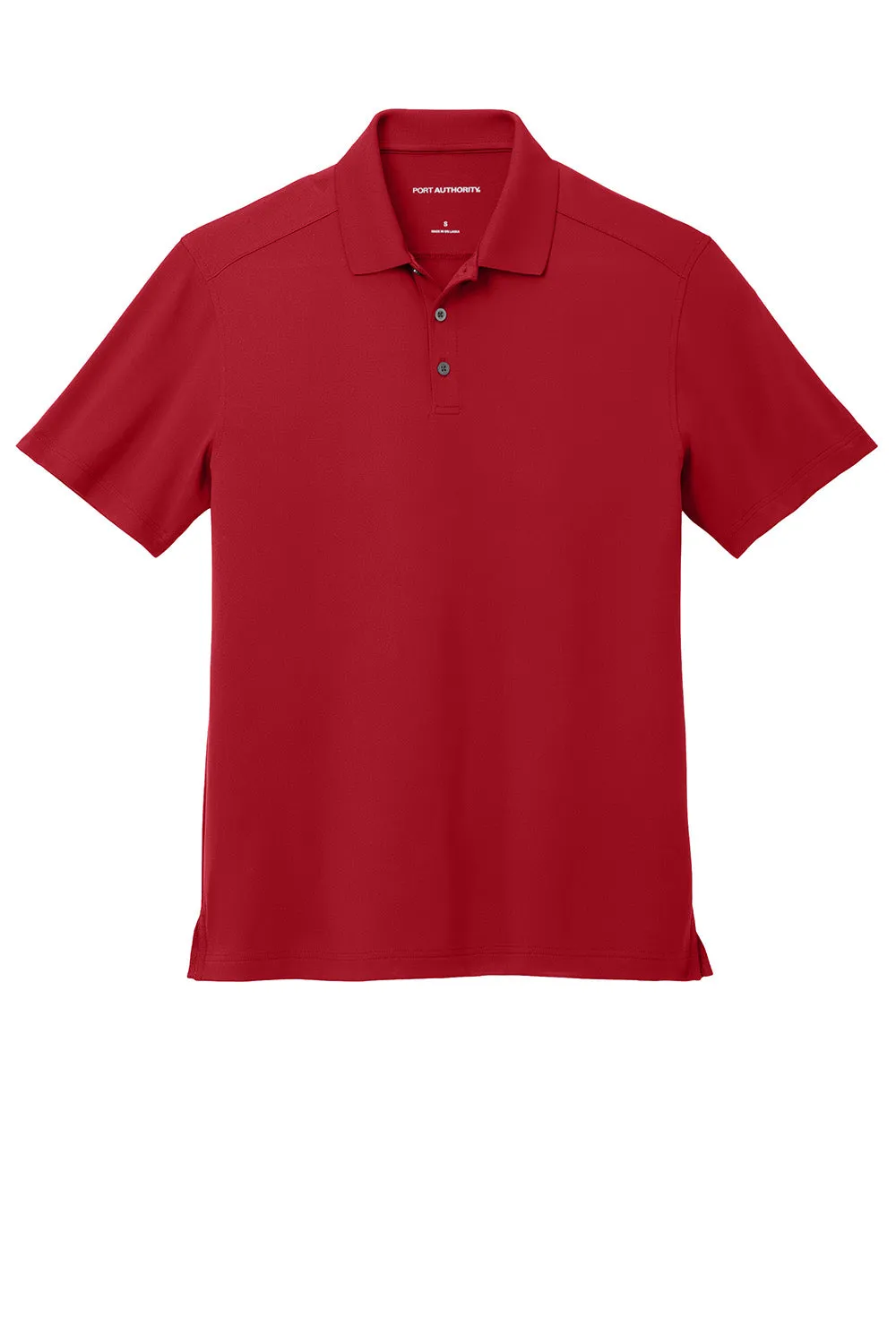 Port Authority Mens City Easy Care Moisture Wicking Short Sleeve Polo Shirt - Engine Red