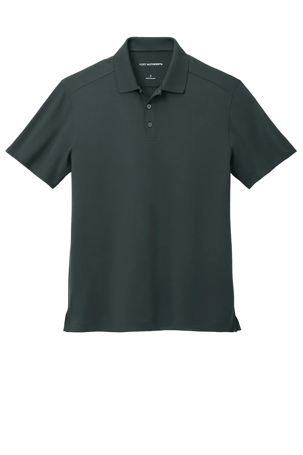 Port Authority Mens City Easy Care Moisture Wicking Short Sleeve Polo Shirt - Graphite Grey