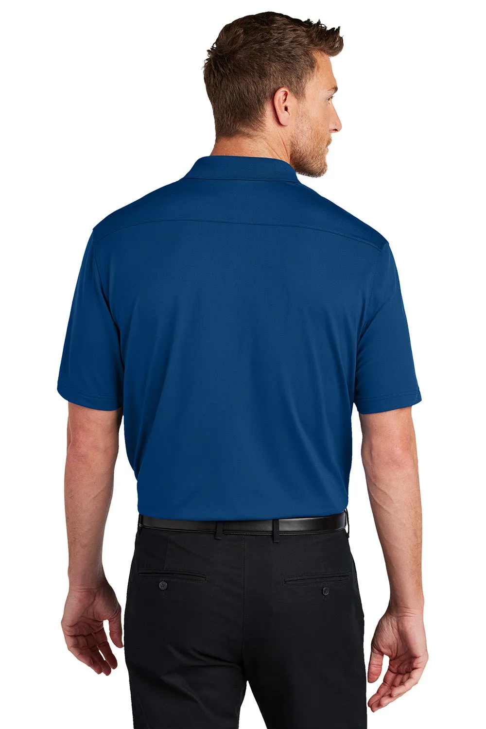 Port Authority Mens City Easy Care Moisture Wicking Short Sleeve Polo Shirt - True Blue