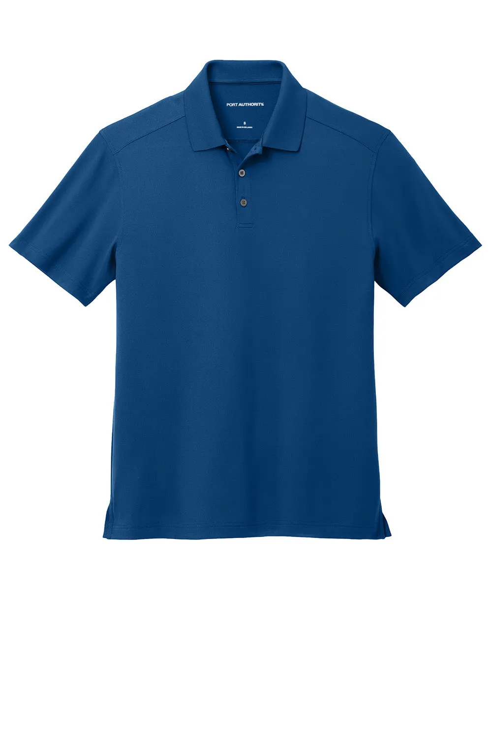 Port Authority Mens City Easy Care Moisture Wicking Short Sleeve Polo Shirt - True Blue