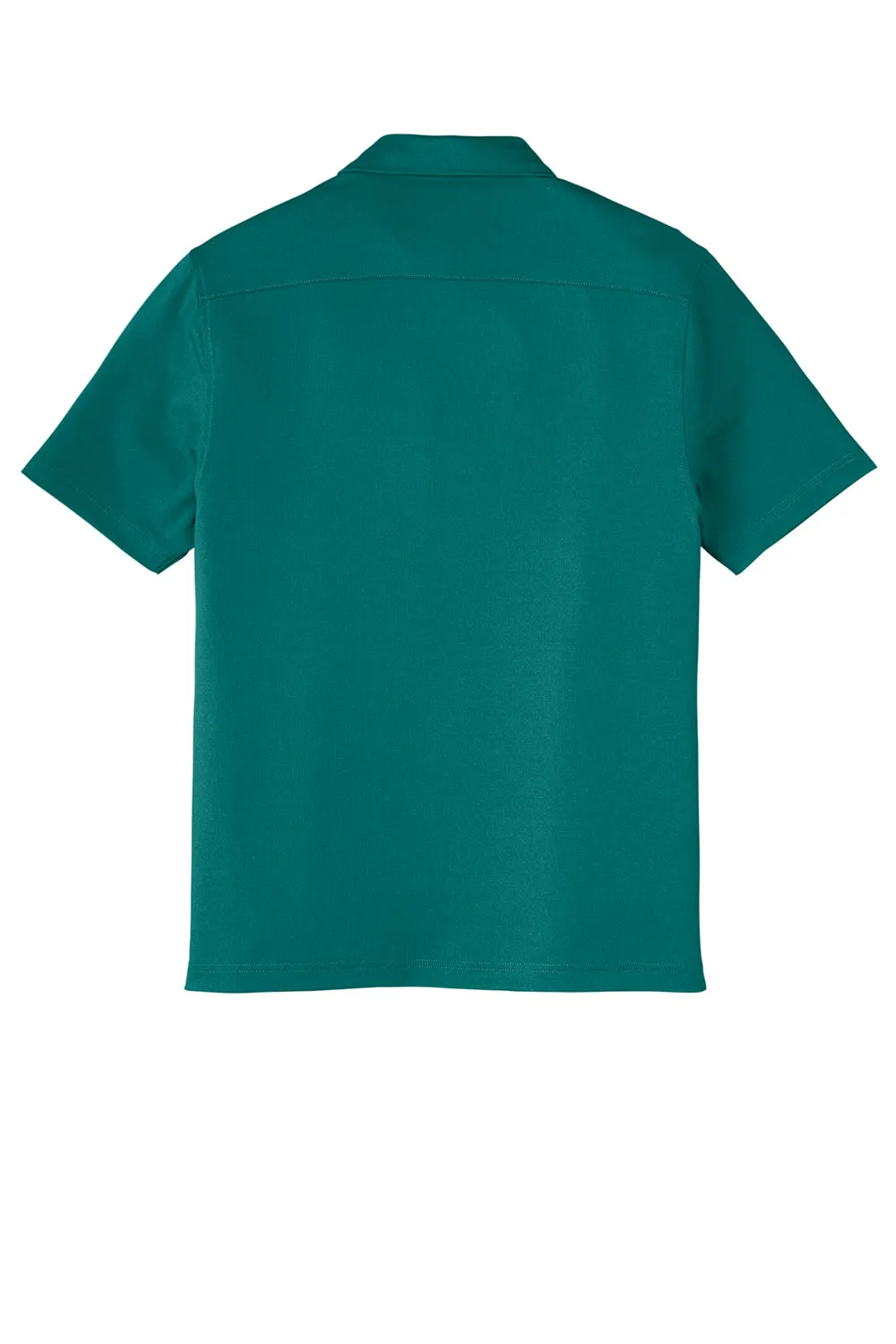 Port Authority Mens City Moisture Wicking Short Sleeve Polo Shirt - Dark Teal Green