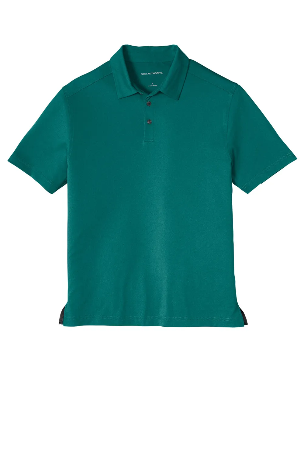 Port Authority Mens City Moisture Wicking Short Sleeve Polo Shirt - Dark Teal Green