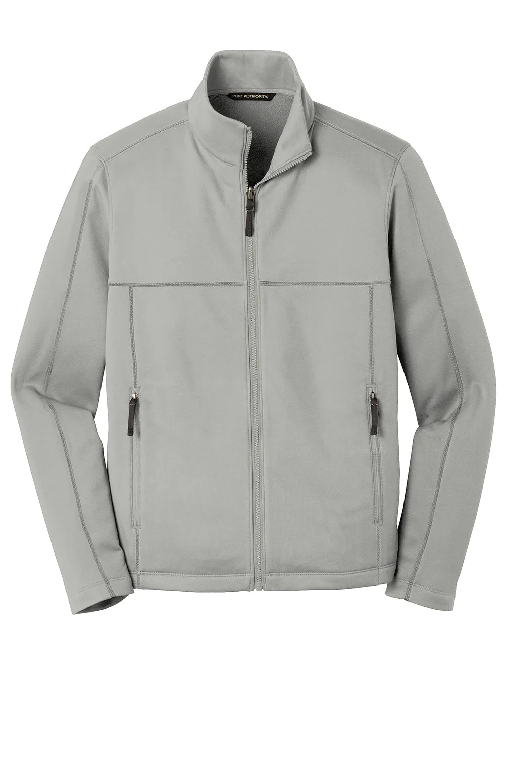 Port Authority Mens Collective Full Zip Smooth Fleece Jacket - Gusty Grey - Closeout