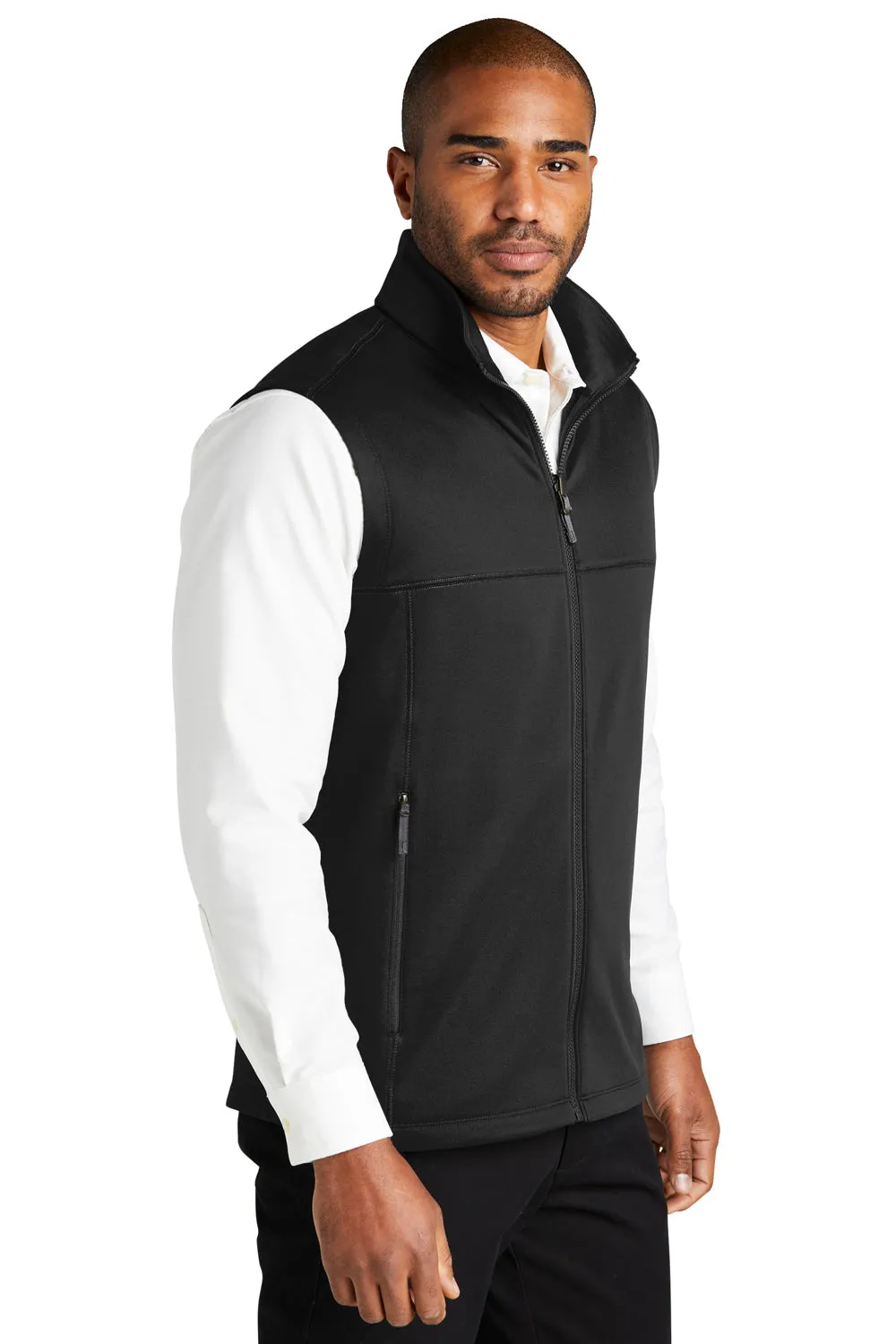 Port Authority Mens Collective Smooth Fleece Full Zip Vest - Deep Black