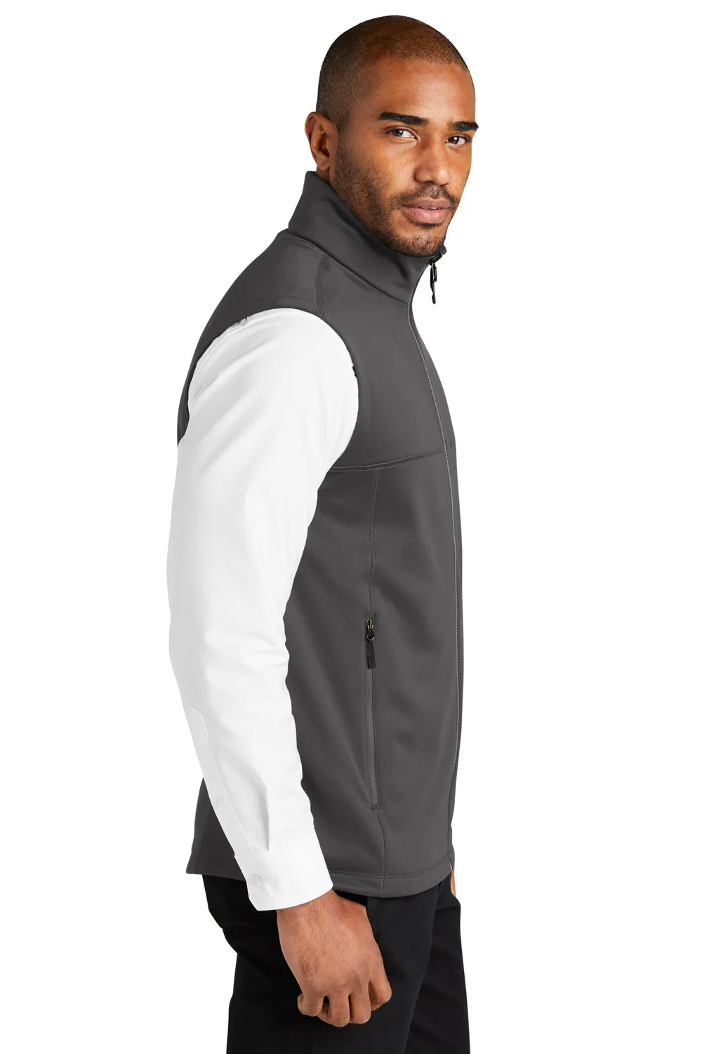 Port Authority Mens Collective Smooth Fleece Full Zip Vest - Graphite Grey