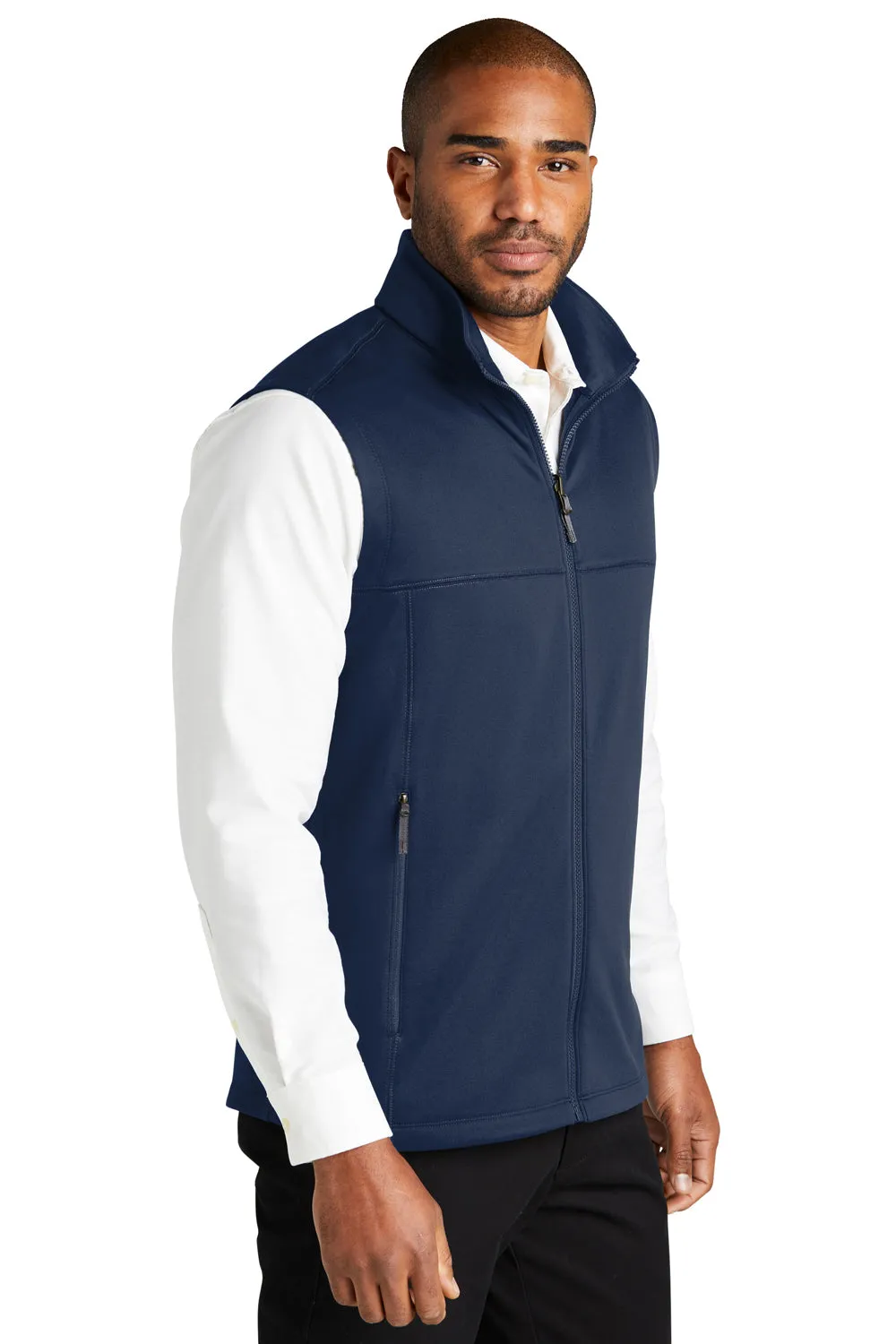 Port Authority Mens Collective Smooth Fleece Full Zip Vest - River Navy Blue