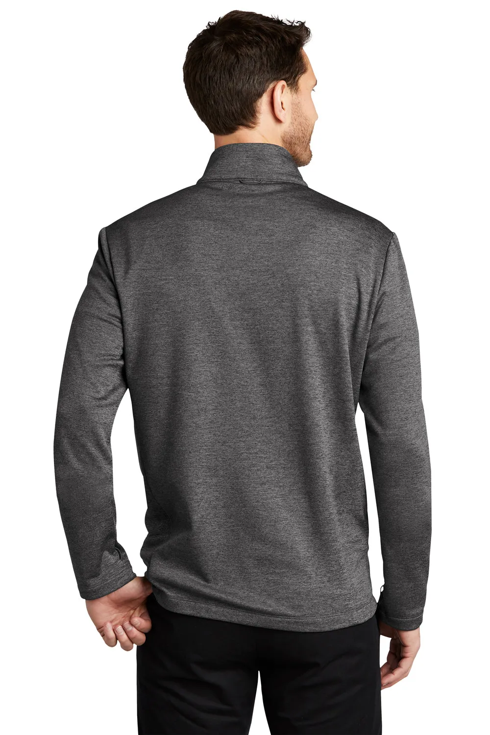 Port Authority Mens Collective Striated Fleece Full Zip Jacket - Heather Sterling Grey