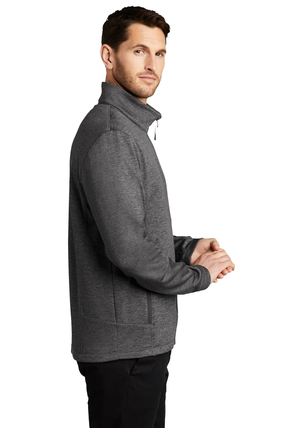 Port Authority Mens Collective Striated Fleece Full Zip Jacket - Heather Sterling Grey
